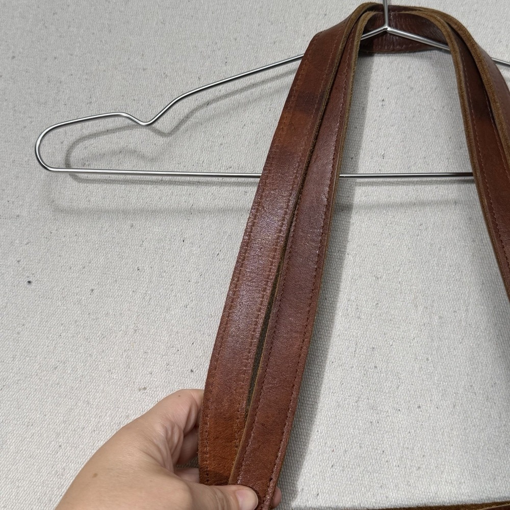 Two Bar West Leather Tote Bag Brown Southwestern Cross Stone Boho Western Purse - Picture 13 of 16